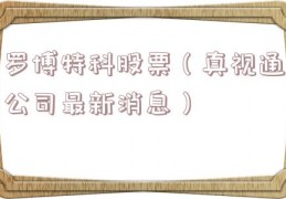 罗博特科股票（真视通公司最新消息）
