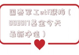 国泰军工etf联接（003017基金今天最新净值）