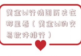 黄金td行情图历史在那里看（黄金td的交易软件排行）