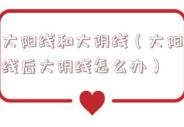 大阳线和大阴线（大阳线后大阴线怎么办）
