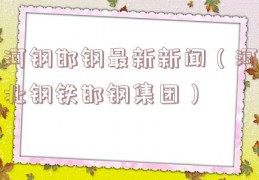 河钢邯钢最新新闻（河北钢铁邯钢集团）