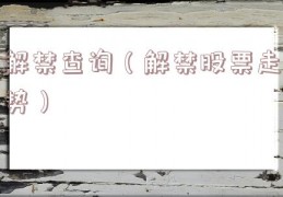 解禁查询（解禁股票走势）