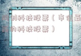 网创科技股票（市值最高的科技股票）