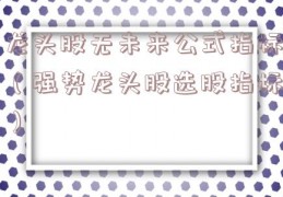 龙头股无未来公式指标（强势龙头股选股指标）
