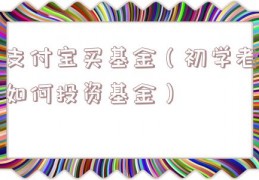 支付宝买基金（初学者如何投资基金）
