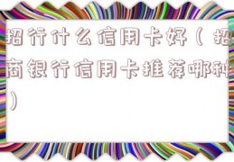 招行什么信用卡好（招商银行信用卡推荐哪种）
