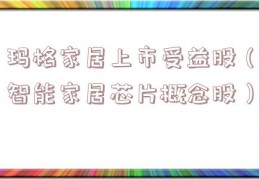 玛格家居上市受益股（智能家居芯片概念股）