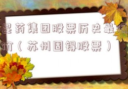 昆药集团股票历史最低价（苏州固锝股票）