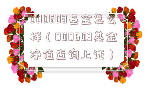 000603基金怎么样(000603基金净值查询上证) 000603基金怎么样(000603基金净值查询上证)