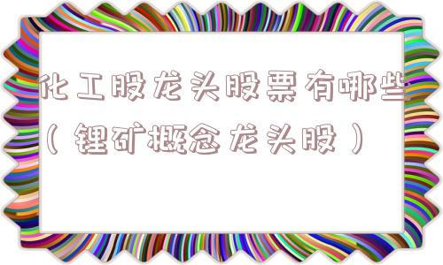 化工股龙头股票有哪些(锂矿概念龙头股) 化工股龙头股票有哪些(锂矿概念龙头股)
