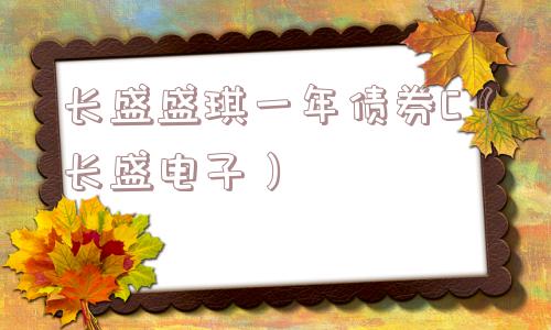 长盛盛琪一年债券C（长盛电子）