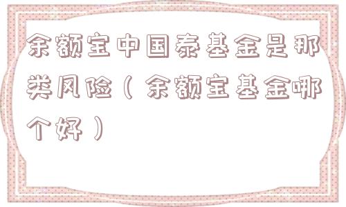 余额宝中国泰基金是那类风险（余额宝基金哪个好）