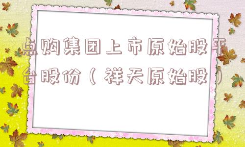 点购集团上市原始股平台股份（祥天原始股）