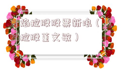 蓝焰控股股票新浪(蓝焰控股董文敏) 蓝焰控股股票新浪(蓝焰控股董文敏)