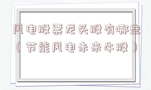 风电股票龙头股有哪些(节能风电未来牛股) 风电股票龙头股有哪些(节能风电未来牛股)