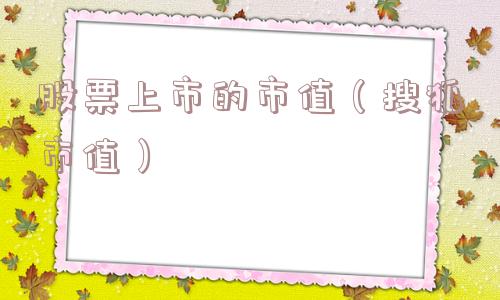 股票上市的市值(搜狐市值) 股票上市的市值(搜狐市值)