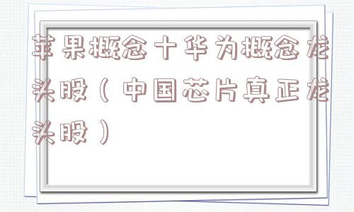 苹果概念十华为概念龙头股(中国芯片真正龙头股) 苹果概念十华为概念龙头股(中国芯片真正龙头股)