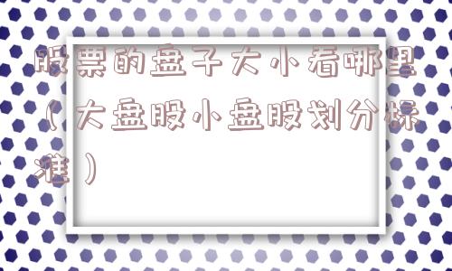 股票的盘子大小看哪里(大盘股小盘股划分标准) 股票的盘子大小看哪里(大盘股小盘股划分标准)