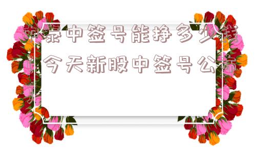 中泰中签号能挣多少钱(今天新股中签号公布) 中泰中签号能挣多少钱(今天新股中签号公布)