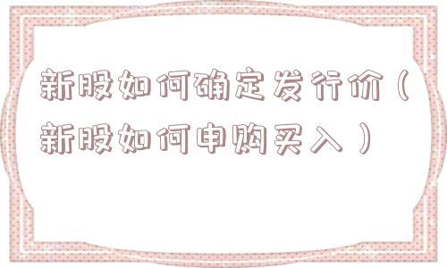 新股如何确定发行价（新股如何申购买入）