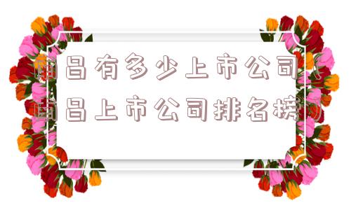 南昌有多少上市公司（南昌上市公司排名榜）