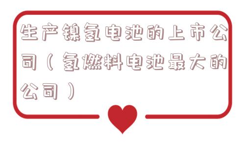 生产镍氢电池的上市公司(氢燃料电池最大的公司) 生产镍氢电池的上市公司(氢燃料电池最大的公司)