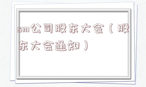 sm公司股东大会（股东大会通知）