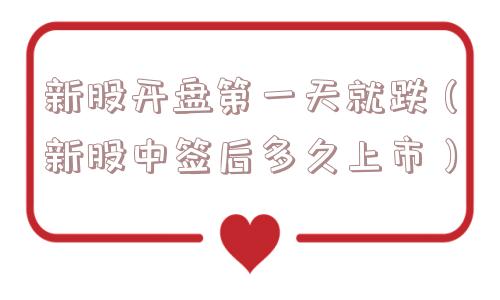 新股开盘第一天就跌（新股中签后多久上市）