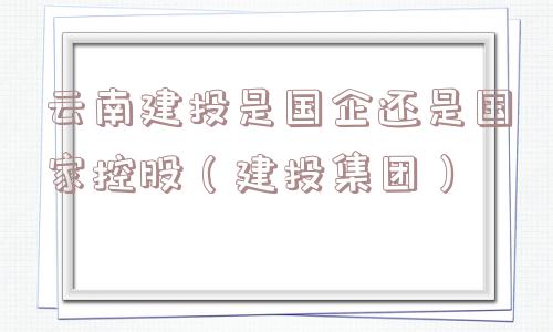 云南建投是国企还是国家控股(建投集团) 云南建投是国企还是国家控股(建投集团)