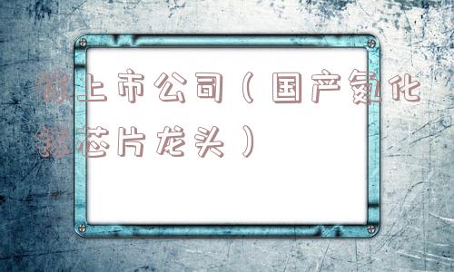 镓上市公司(国产氮化镓芯片龙头) 镓上市公司(国产氮化镓芯片龙头)