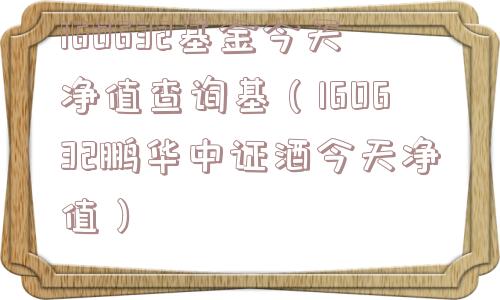 160632基金今天净值查询基(160632鹏华中证酒今天净值) 160632基金今天净值查询基(160632鹏华中证酒今天净值)