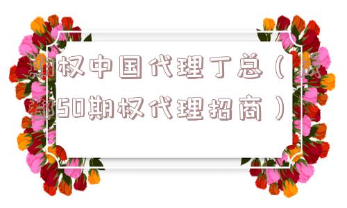 期权中国代理丁总（成都50期权代理招商）