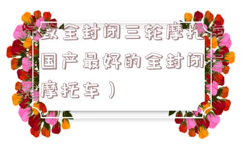 标致全封闭三轮摩托车(国产最好的全封闭三轮摩托车) 标致全封闭三轮摩托车(国产最好的全封闭三轮摩托车)