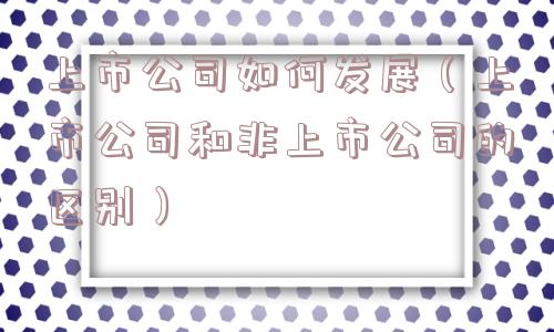 上市公司如何发展（上市公司和非上市公司的区别）
