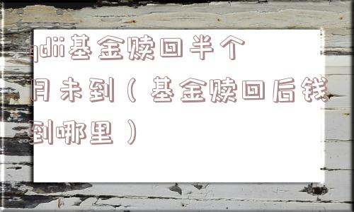 qdii基金赎回半个月未到（基金赎回后钱到哪里）